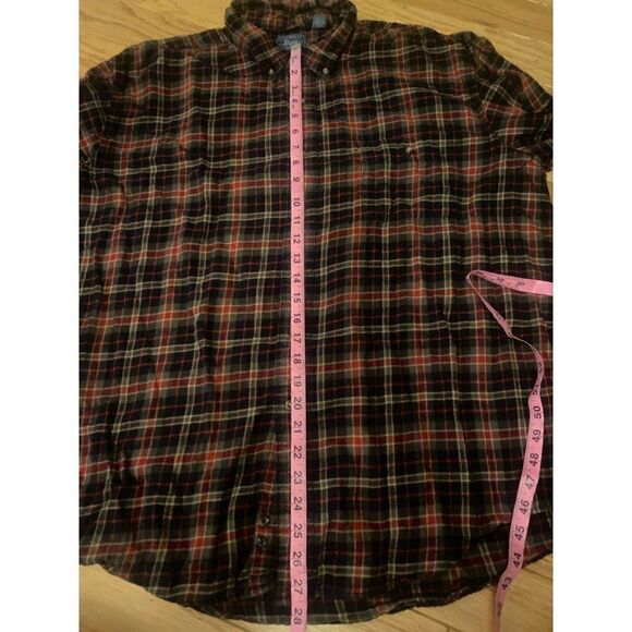 G.H. Bass & Co., men's grey cotton collared long sleeve button down shirt sz XXL - Picture 8 of 9